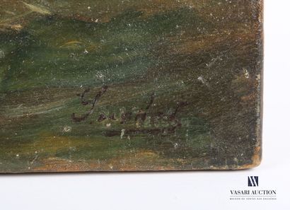 null SUCHET Joseph (1824-1896)
Voilier dans la tempête
Huile sur toile
Signée en...