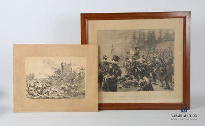 null Lot of three engravings including : 
- VERNET Carle (1758-1836) after (draughtsman)...