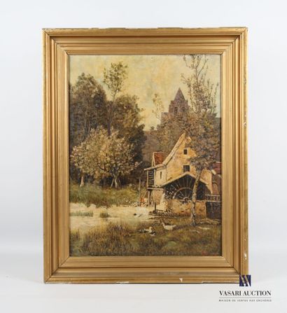 null French school, early 20th century
The water mill
Oil on canvas
Monogrammed JC...