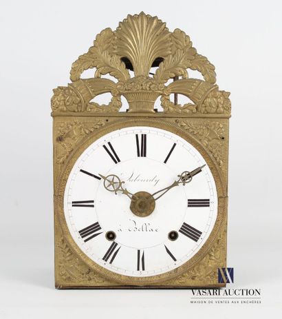 null Comtoise movement, the round white enamelled dial with Roman numerals for the...