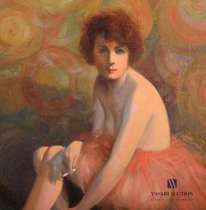 null JAMAL J. (early 20th century)
Ballerina taking a cigarette break
Oil on canvas
Signed...