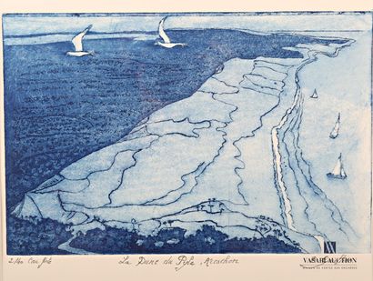null GAULTIER Bertrand (born in 1951)
The Dune of Pyla 
Etching
Print 2/40 - Titled...