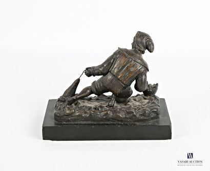null Subject in regula representing a young fisherman hauling a net.
It rests on...