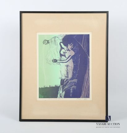 null CLUZEL (XXth century)
Study 9
Lithograph in colors 
Annotated Artist's proof...