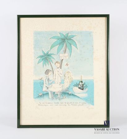 null PEYNET Raymond (1908-1999)
The enchanted island
Lithograph in colors 
Marked...