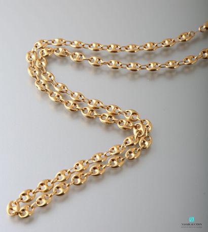 null Necklace in yellow gold 750 thousandths mesh coffee beans 
Weight : 22,9 g -...