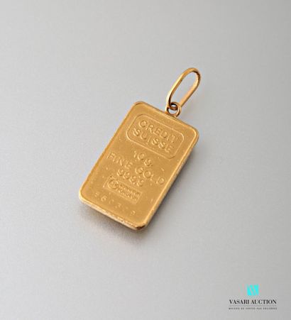 null Pendant in the shape of ingot in yellow gold 750 thousandths
Weight : 10,2 ...