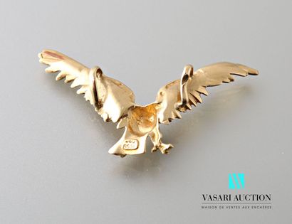 null Pendentif en forme d'aigle aux ailes déployées en or jaune 585 millièmes fondu...