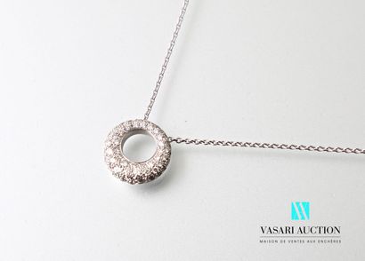 null Chaumet, a necklace in white gold 750 thousandths, jaseron mesh and a pendant...