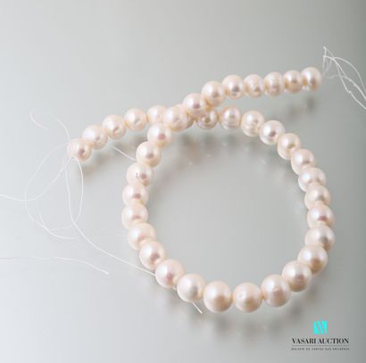 null Necklace of freshwater cultured pearls from 10.8 to 11.5 mm unmounted
Length...