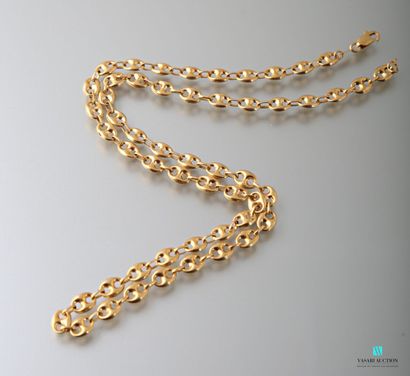 null Necklace in yellow gold 750 thousandths mesh coffee beans 
Weight : 22,9 g -...