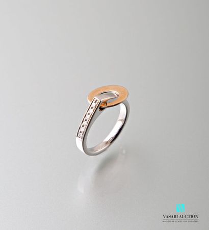 null Lilistone, ring L'originale, in white gold 750 thousandth, the front in point...