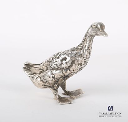 null Silver subject representing a duck, the high head.
Weight : 128,91 g - Height....