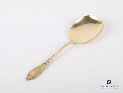 Ice-cream scoop in gilt silver, the handle...