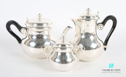 null Part of service with tea and coffee out of silver plated metal including two...