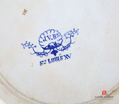null BORDEAUX - Jules Vieillard Manufacture de 
Paire de plats ovale et un plat rond...