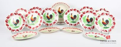 null CHOISY-LE-ROI 
Part of an earthenware dinner service comprising ten dinner plates...