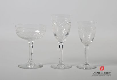 null CRYSTAL LORRAINE
Part of service out of crystal with engraved decoration of...