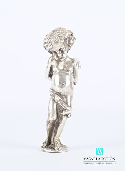 null Blind cachet in silver, the handle showing a cherub.
Weight : 157,70 g 
