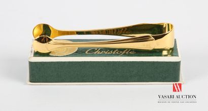 null Sugar tongs in gilded metal decorated with baguettes arranged in tiers.
In its...