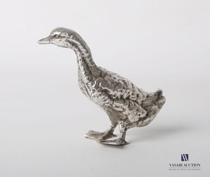 null Silver subject representing a duck, the high head.
Weight : 128,91 g - Height....