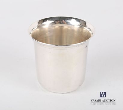 null Silver flared-rim tumbler on a flat base, the body plain, the border hemmed...