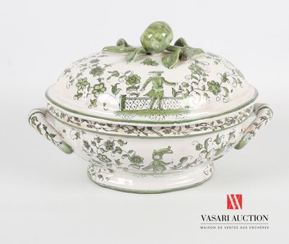 null MALICORNE - Teyssier manufacture of
Soup tureen of oval shape out of earthenware...