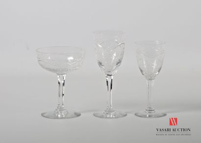 null CRYSTAL LORRAINE
Part of service out of crystal with engraved decoration of...