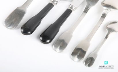 null Steel cutlery set, the handle uniplat finished by a light fold to the amortization...