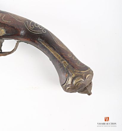 null Flintlock pistol with the model "for the export", lock with flint, hammer of...