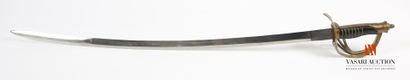 null Cavalry saber type 1822, curved blade, brass multibranch mounting, brushed steel...