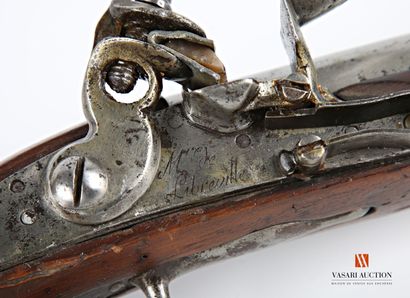null French regulation pistol model 1763, revolutionary manufacture, barrel of 22,7...