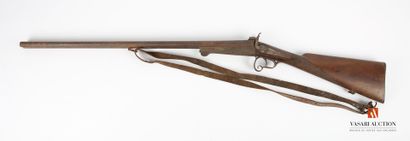 null Fusil de chasse à broche calibre 14 mm, canons juxtaposés Damas de 70 cm, signées...