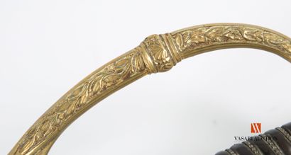 null Marine officer sword model 1837/70, straight blade of 78 cm, brass mounting...