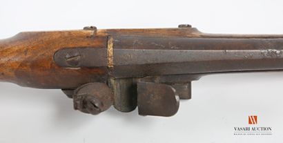 null Pistol type junior officer model 1798, flat body flintlock, flat body gooseneck...