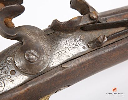 null Pencil pistol, 17 cm flintlock, signed Hirst and dated 1804, 26 cm octagonal...