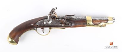 null Pistolet d'arçon modèle 1763-1766, canon poinçonné de 23,1 cm, tonnerre marqué...