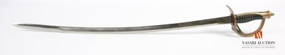 null Cavalry saber type 1822, curved blade, brass multibranch mounting, brushed steel...