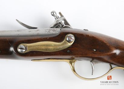 null Pistolet réglementaire français modèle 1763-66, canon de 23 cm, platine à silex...
