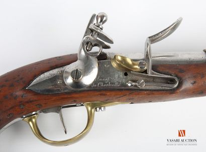 null Pistolet réglementaire français modèle an 13 canon de 20 cm, à pans au tonnerre,...