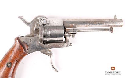 null Revolver à broche système Lefaucheux calibre 7 mm, canon octogonal rayé de 8,5...