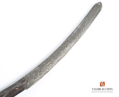 null Ottoman Shamshir sword, curved blade of 81 cm, with throat on each side and...