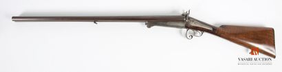 null Fusil de chasse calibre 12 à broche, canons Damas en table de 73 cm, signés...