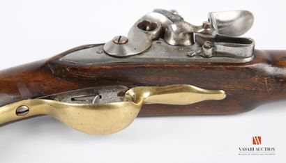 null French regulation pistol model 1763-66, 23 cm barrel, 13 cm flintlock lock,...
