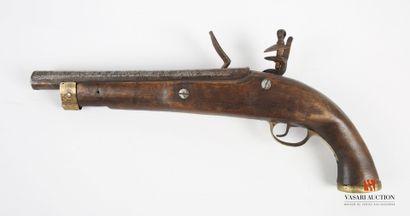null Pencil pistol, 17 cm flintlock, signed Hirst and dated 1804, 26 cm octagonal...