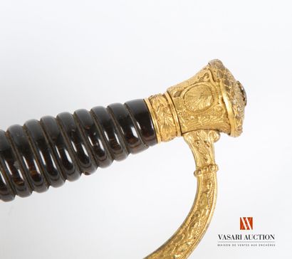 null Épée d'officier de Marine modèle 1837 modifié 1848, monture laiton doré à une...