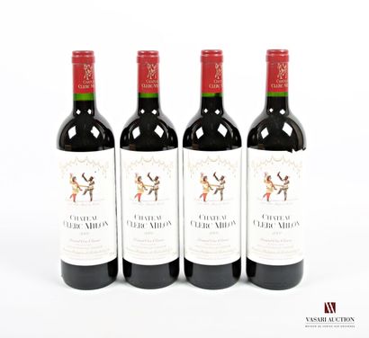 null 4 bottles Château CLERC MILON Pauillac GCC 2001
	Barely stained (1 crumbled)....