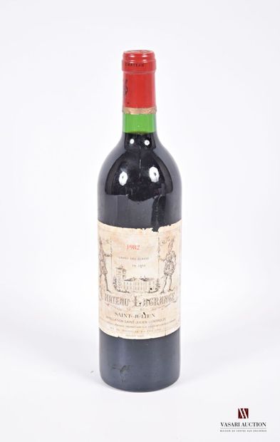 null 1 bouteille	Château LAGRANGE	St Julien GCC	1982
	Et. tachée et un peu usée (un...