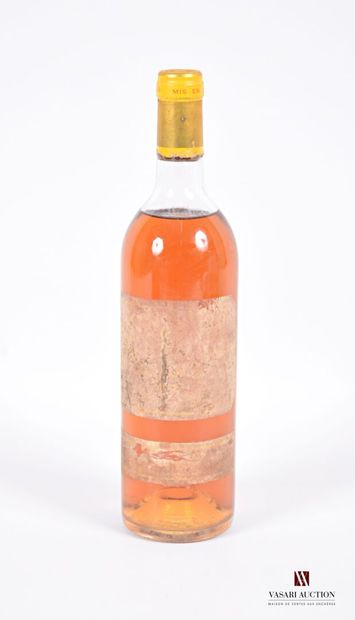 null 1 bouteille	Château d'YQUEM	1er Cru Sup Sauternes	1988
	Et. très usée (illisible)....