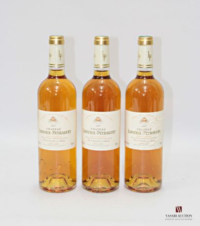 null 3 bouteilles	Château LAFAURIE-PEYRAGUEY	Sauternes 1er GCC	2007
	Et.: 1 impeccable,...